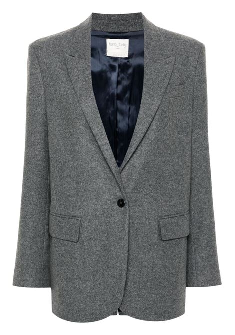 Grey mélange single-breasted blazer forte forte  - women FORTE FORTE | Blazers | 132297011